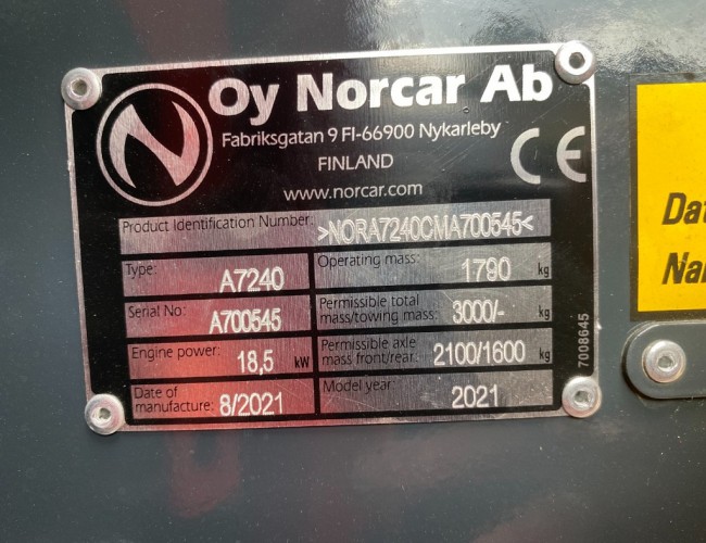 2021 Norcar a7240 | Wiellader | Mini Shovel