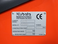 2022 Kubota KC70H-4P VK8762 | Dumper | Rupsdumper