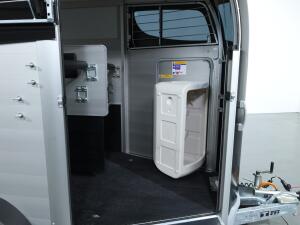 2025 Ifor Williams HBX506 2 paards trailer - Voorlosser RH (zilver)