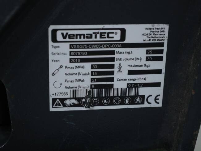 2016 Vematec VSSG75   CW05 VK10918 | Aanbouwdelen | Sloop/Sorteerknijper
